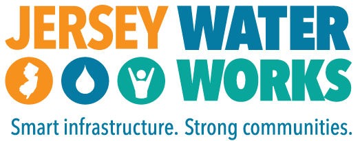 Jersey Water Works Logo - Smart infrastructure. Strong communities.